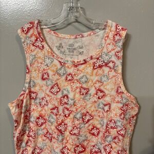Faded Glory Tank Top Sleeveless Butterfly Shirt (Girls XL 14/16)‎